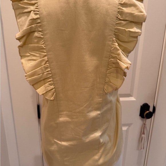 Chic Ruffled Beige Blouse - Picture 3 of 3